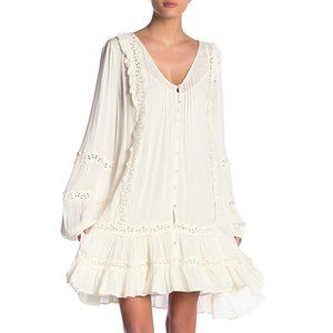 Free People Snow Angel Mini Dress Ivory